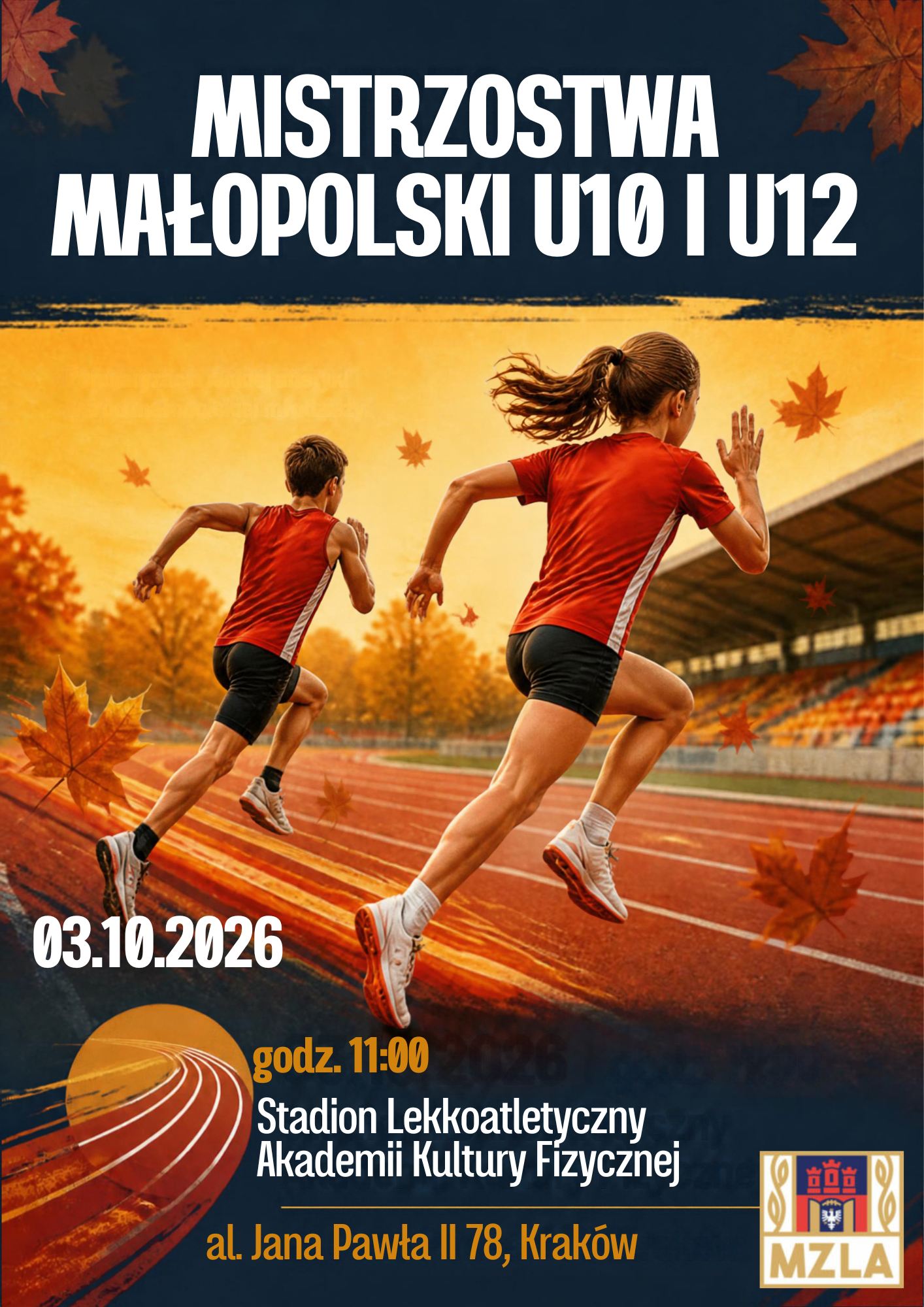 Jesienny plakat lekkoatletyczny U10U12